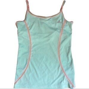 Adidas spaghetti strap tank with shelf bra large